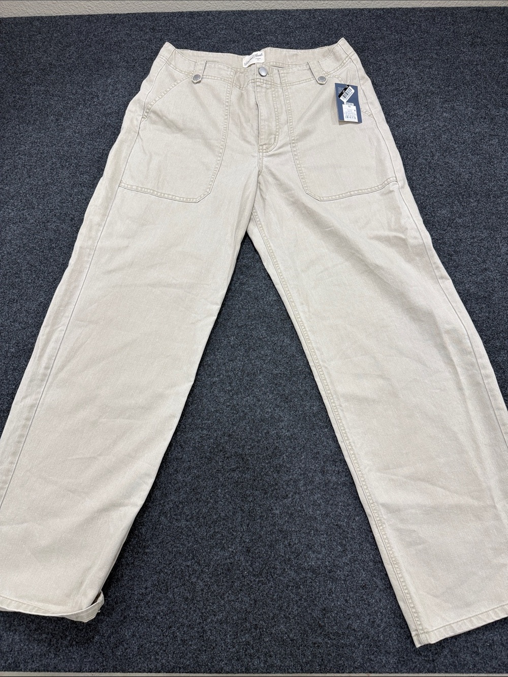 Universal Thread Cream Corduroy Wide Straight-Leg Pants